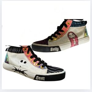 Disney Jack & Sally Nightmare Before Christmas Womens Ground Up Sneakers Size 7